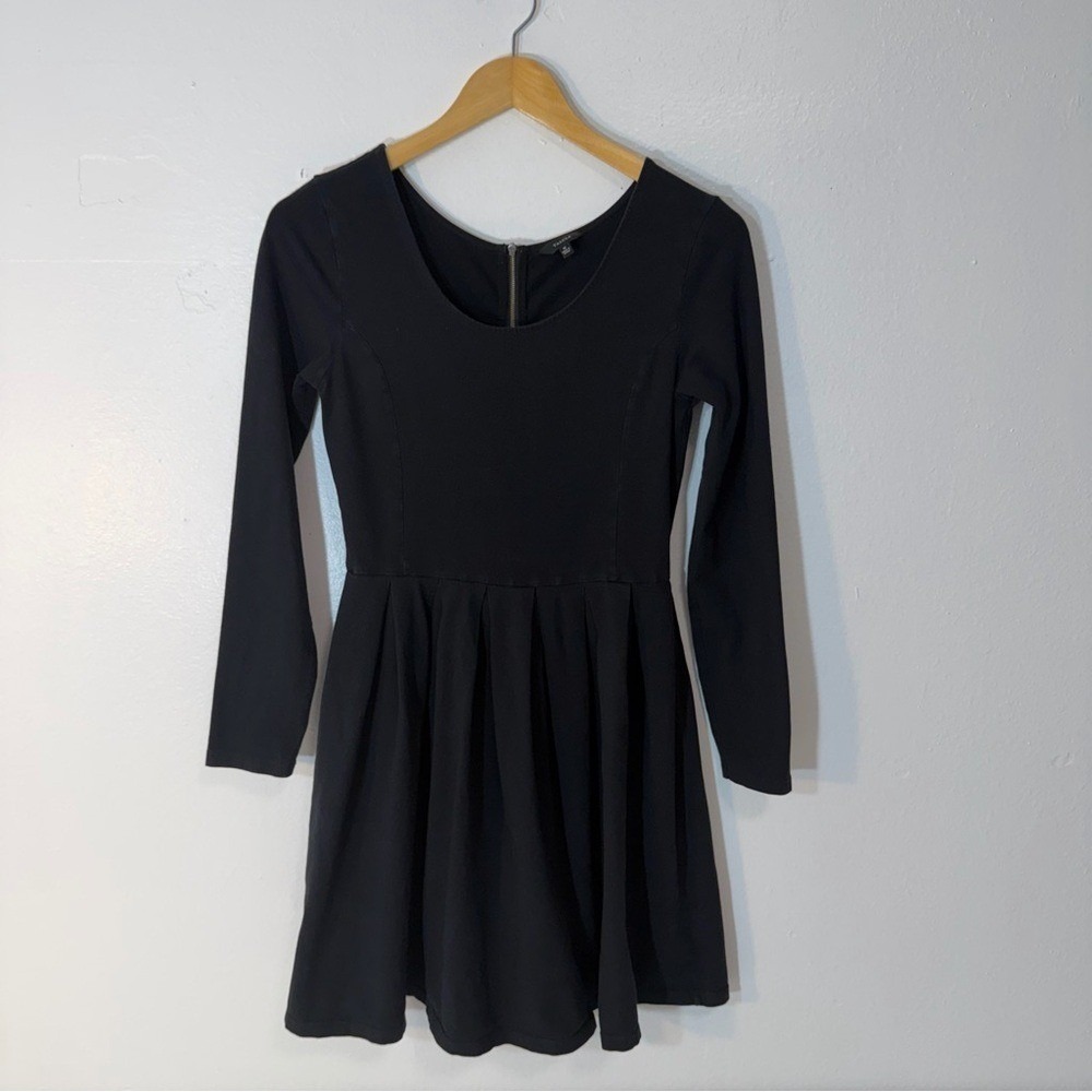 Talula Black Long-Sleeve Scoop‎ Neck Fit & Flare Dress
